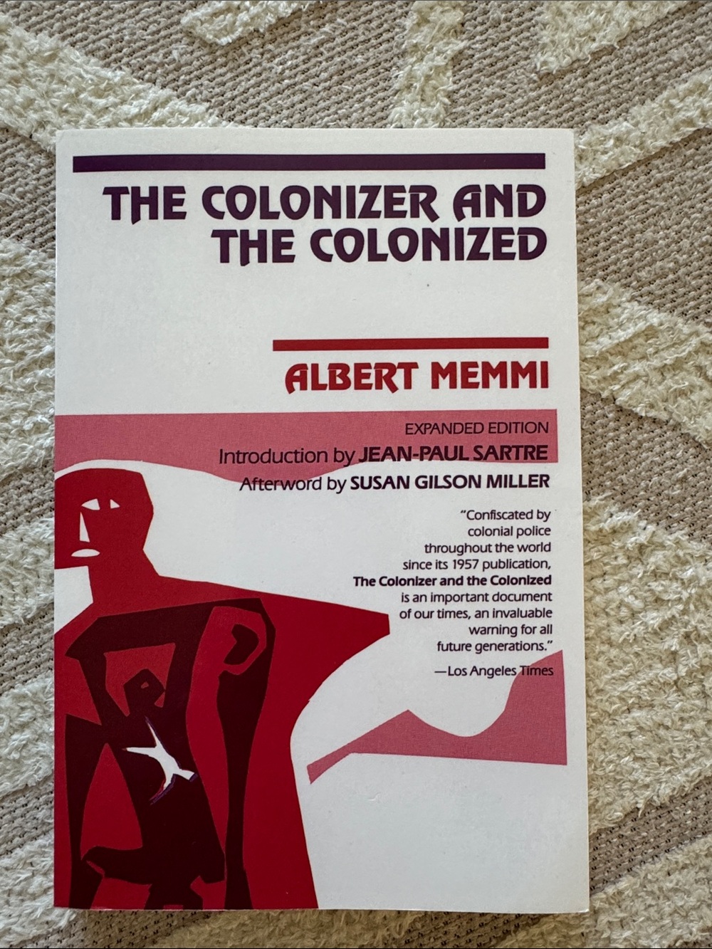 The Colonizer and The Colonized by Albert Memmi - White & Red Cover